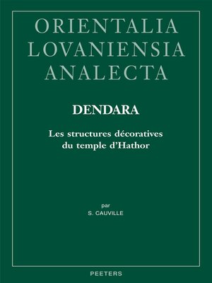 cover image of Dendara. Les structures decoratives du temple d'Hathor